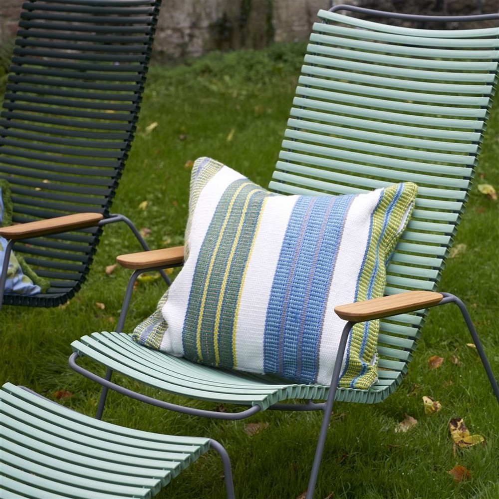 Mahakam Indoor Outdoor Cushion By Designers Guild in Cobalt Blue